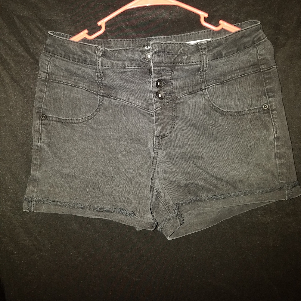 High waisted black shorts